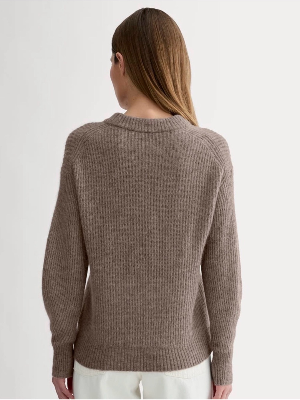 Everlane The Cocoon Crew in Alpaca, Taupe Melange - Size Medium - Picture 5 of 12